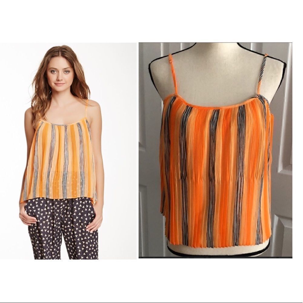 BCBGeneration Pleated Striped Cami Top